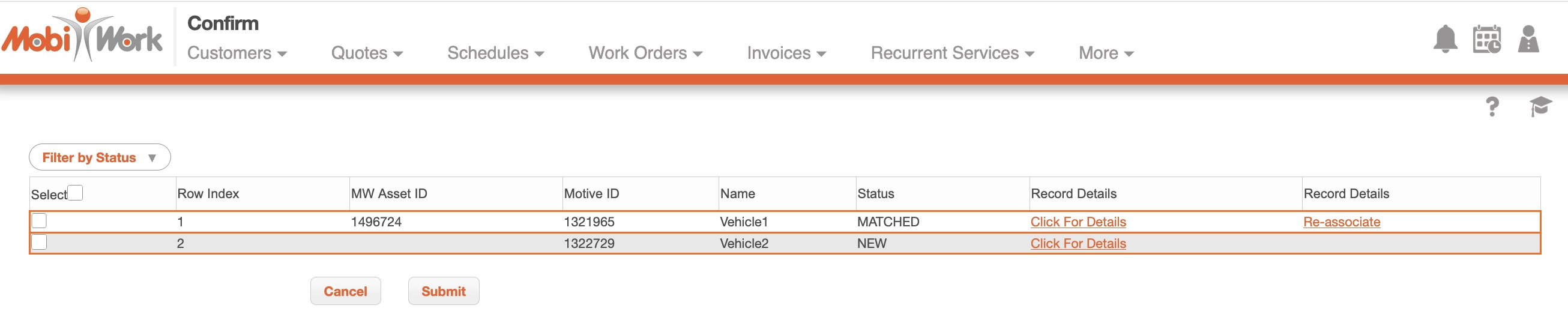 Importign assets from Motive to MobiWork